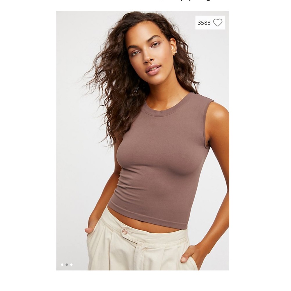 Free People Cropped Muscle Tank
